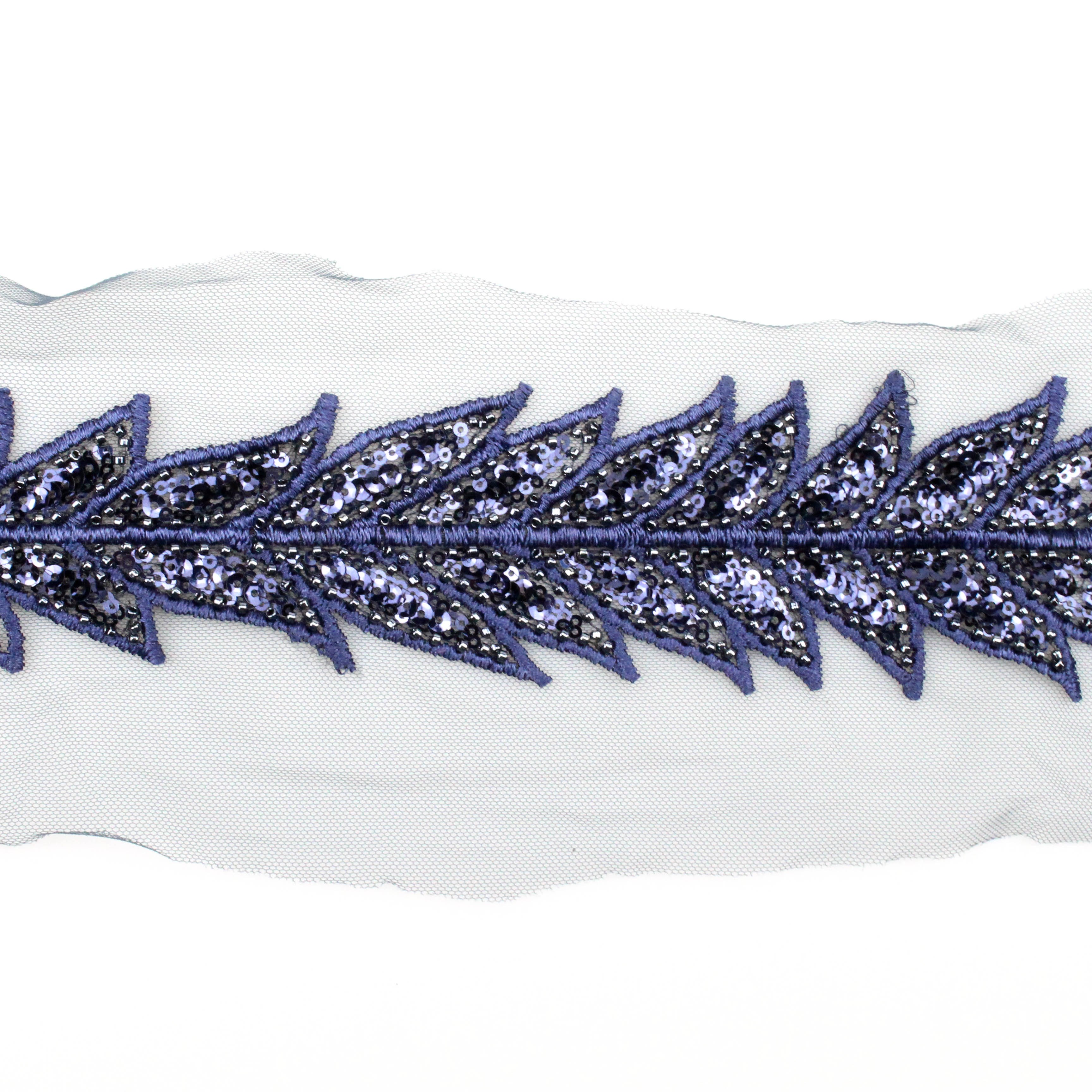 Hand-sewn beads lace handmade clothing accessories lace trim handmade beaded decorative accessories materials