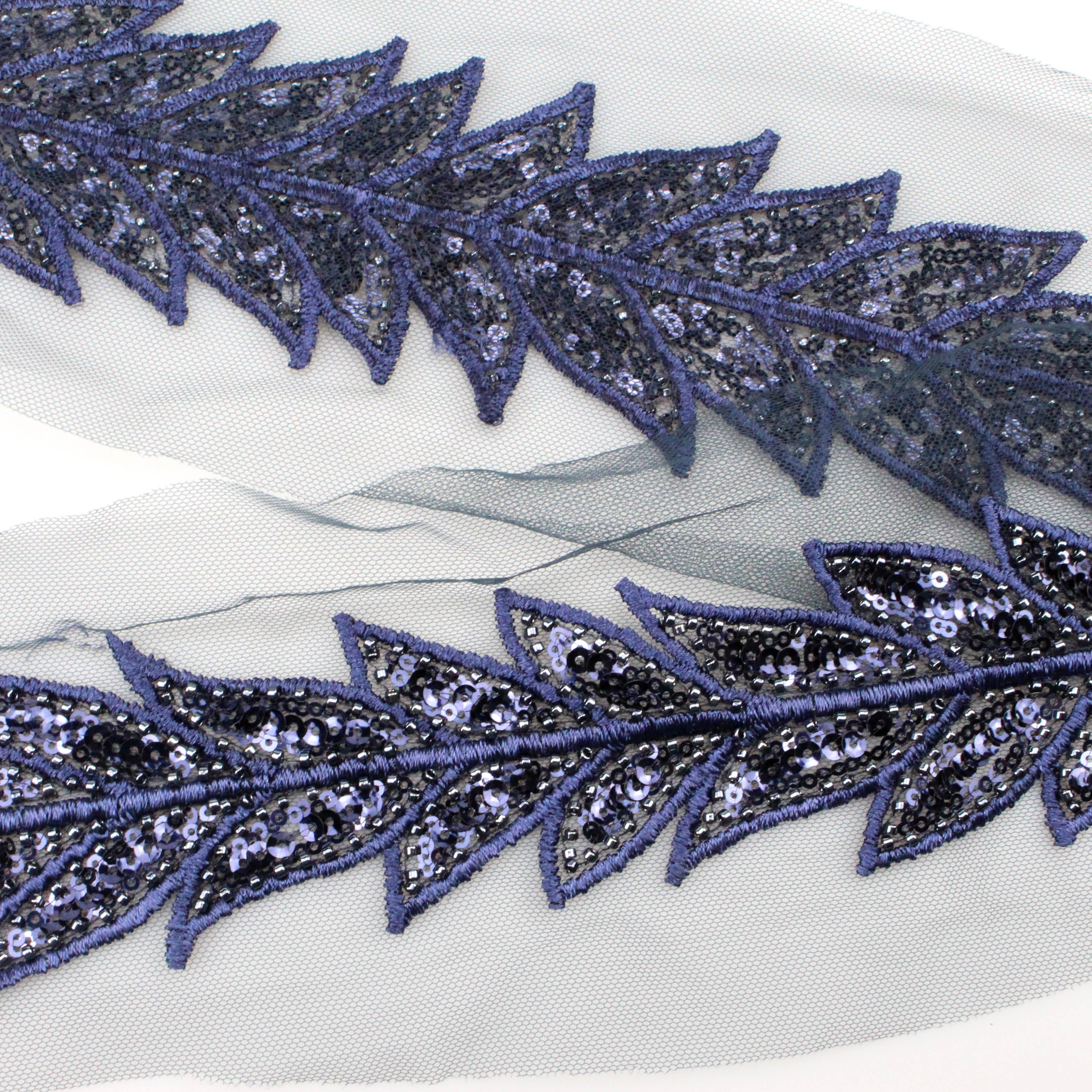 Hand-sewn beads lace handmade clothing accessories lace trim handmade beaded decorative accessories materials