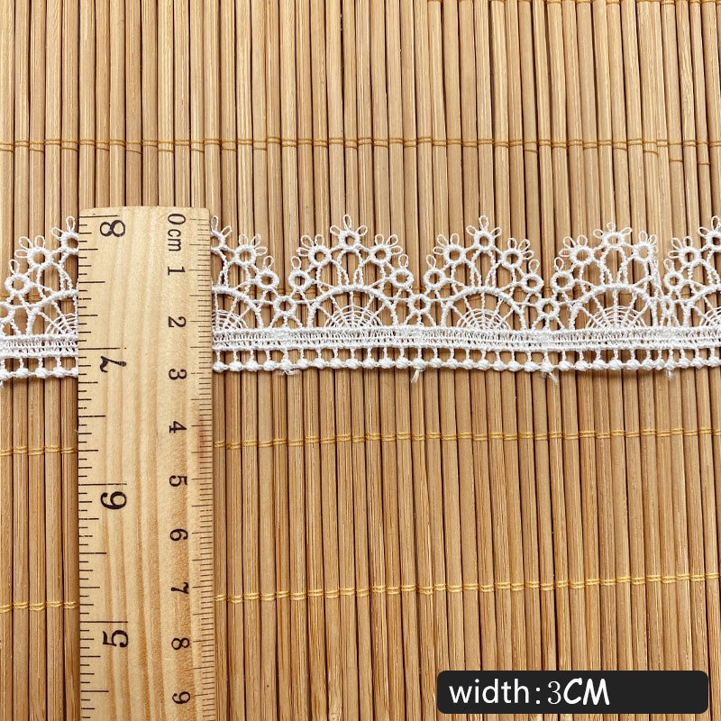 high-quality 3cm polyester guipure embroidery decoration lace trimmed fabric for garments dress LWS20