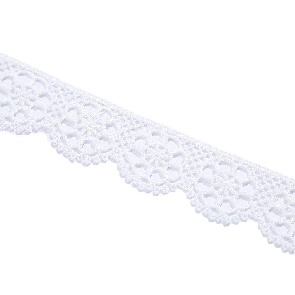 Wholesale African Milk Silk Diy Lace Trim Polyester Lace Fabrics White Embroidery lace Wedding Dress For Sexy Clothing