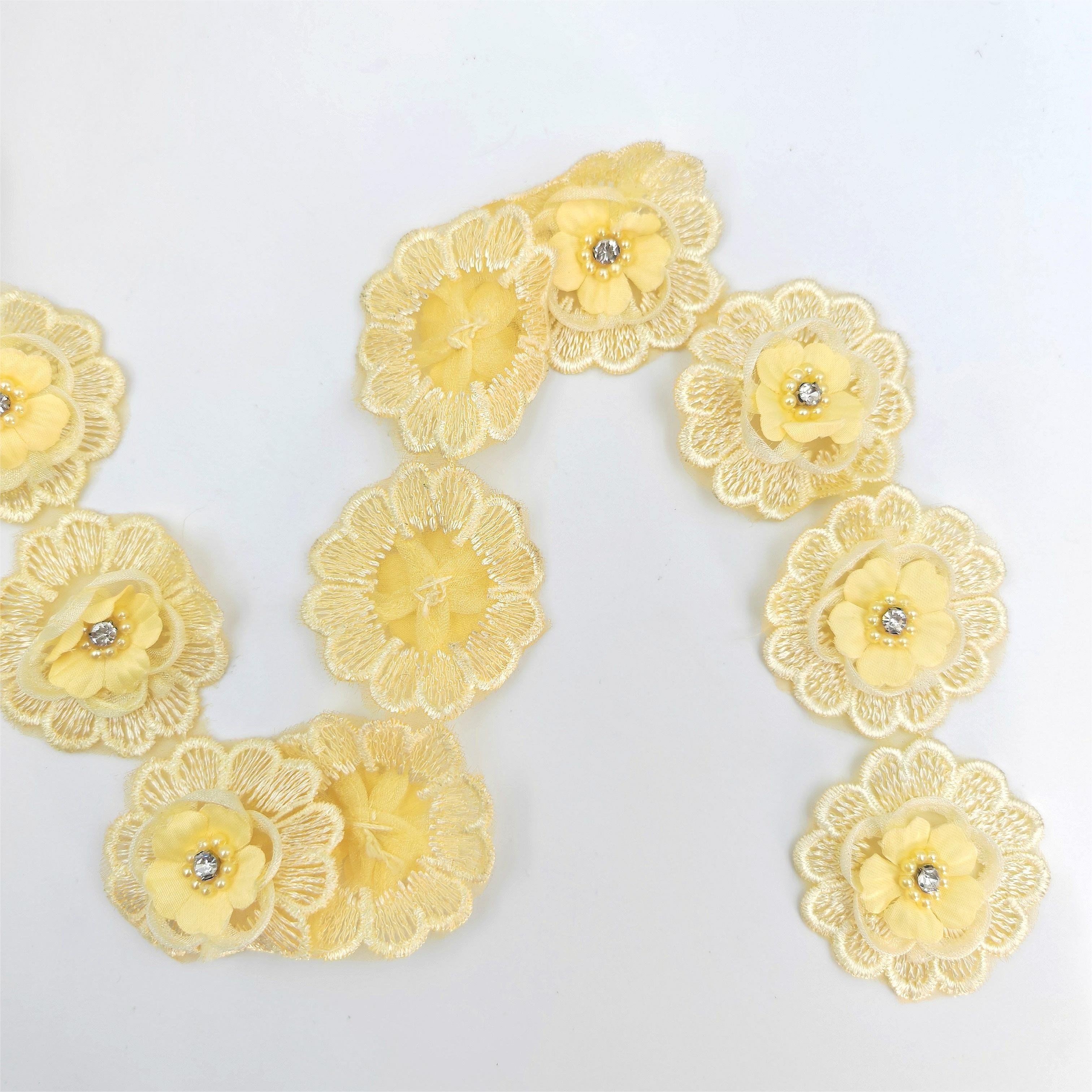 embroidered fabric for ladies african lace fabric chemical lace trim 3D lace bead fashion for bags and socks