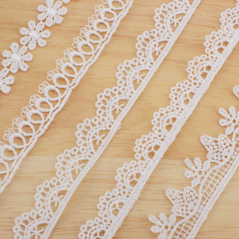Wholesale Decorative Embroidery Wedding Trim Ribbon Lace for Black White Embroidered Trimming