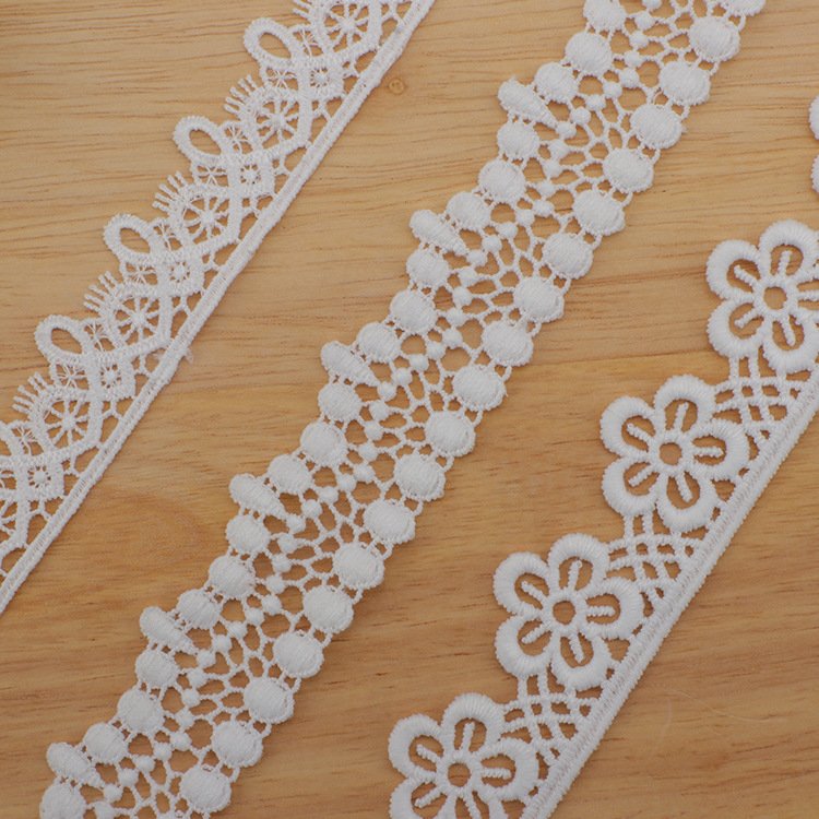 Wholesale Decorative Embroidery Wedding Trim Ribbon Lace for Black White Embroidered Trimming