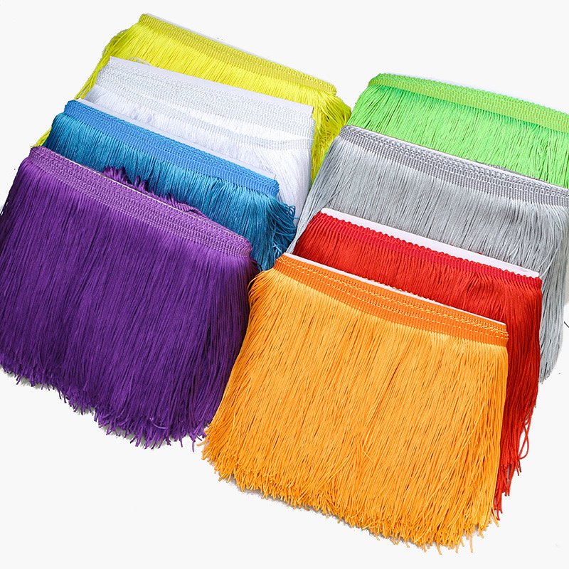 FA023 Wholesale custom cheap silk fringe trimming tassel fringe trim for dances dress