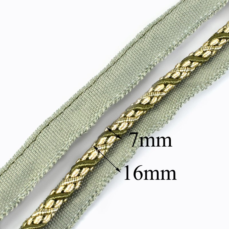 Meetee CD002 7mm Colorful Hometextile Pillow Trim DIY Sewing Sofa Cushion Decoration Thread Material Braided Strap Lace Ribbon