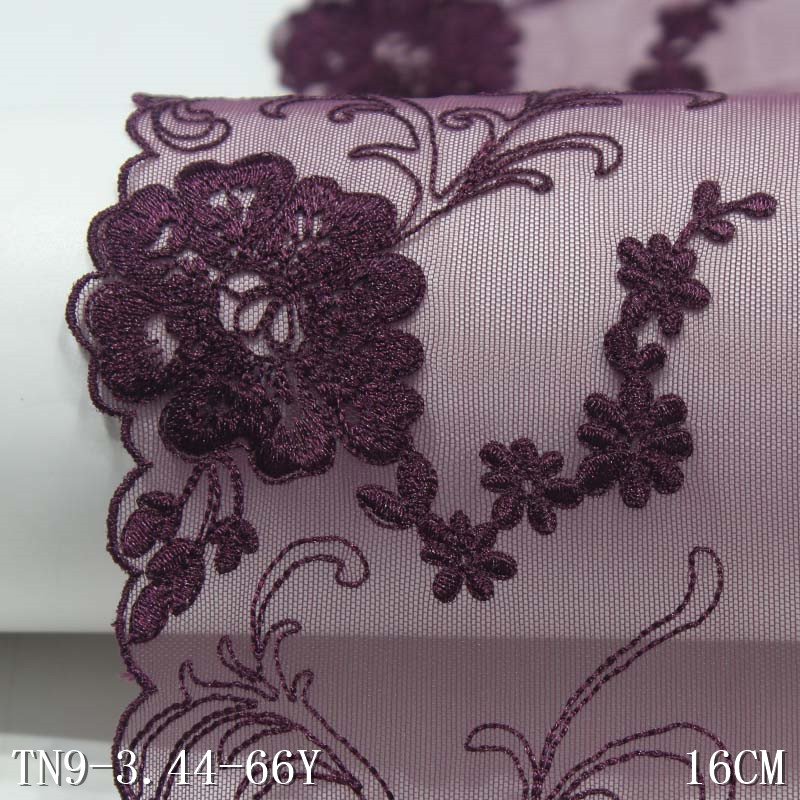 Women Lingerie Underwear Lace Fabric 16cm Stretch Mesh Flower Embroidered Lace Trim