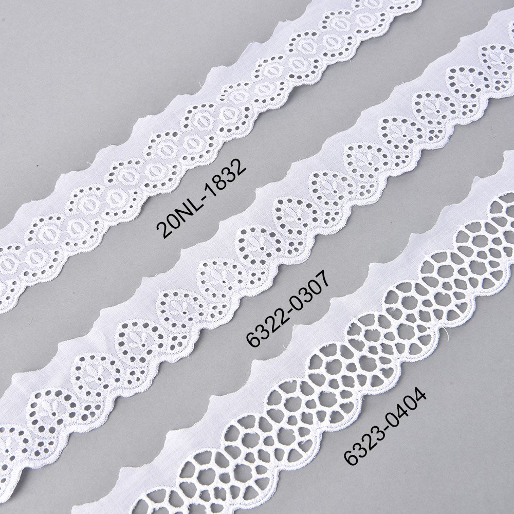 Embroidered Cotton Lace Trim Lace Ribbon Assorted Patterns Lace Trim for Decorations and DIY