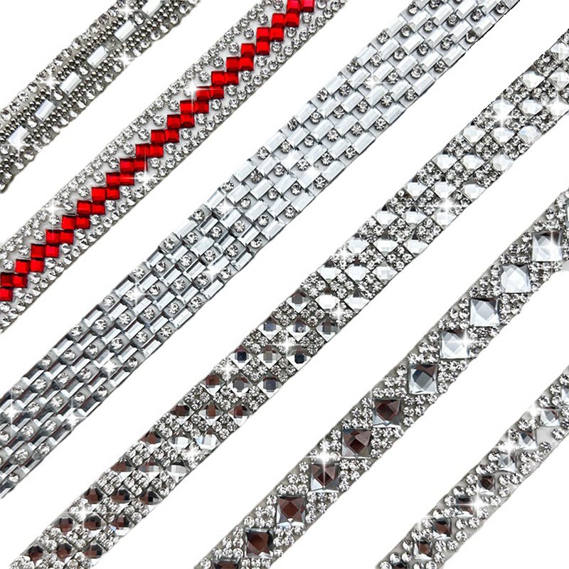 crystals rhinestone banding ribbon trim rhinestone crystal strip clothes accessories for dresses
