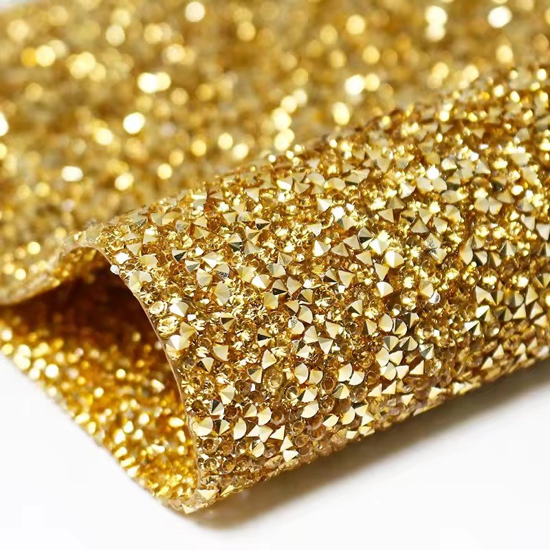 Custom stock Free sample hotfix rhinestone sticker transfer trimming sheets Mesh Resin