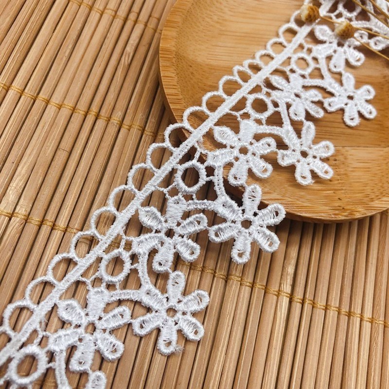 Jacquard ribbon embroidered trim white lace ribbon lace