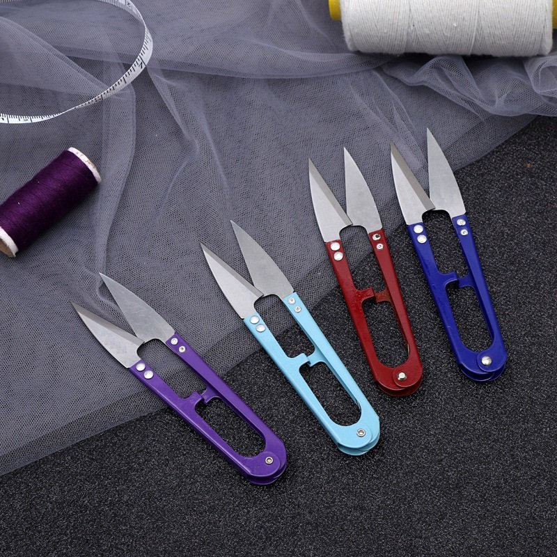 Hot Sale 12.5CM Mini Small Snips Trimming Nipper U Shaped Embroidery Thread Cutter Sewing Tailor Scissors