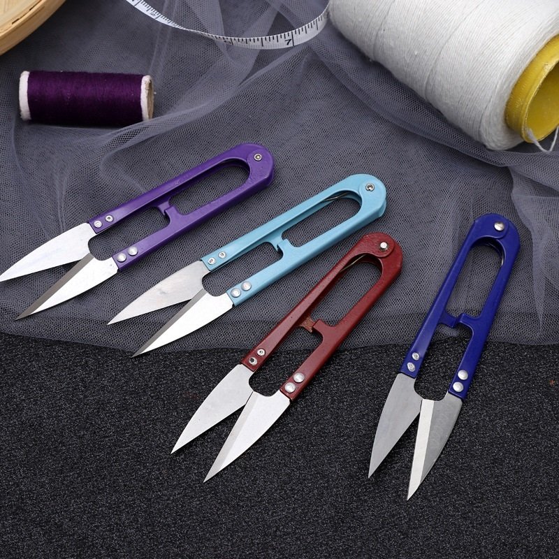 Hot Sale 12.5CM Mini Small Snips Trimming Nipper U Shaped Embroidery Thread Cutter Sewing Tailor Scissors