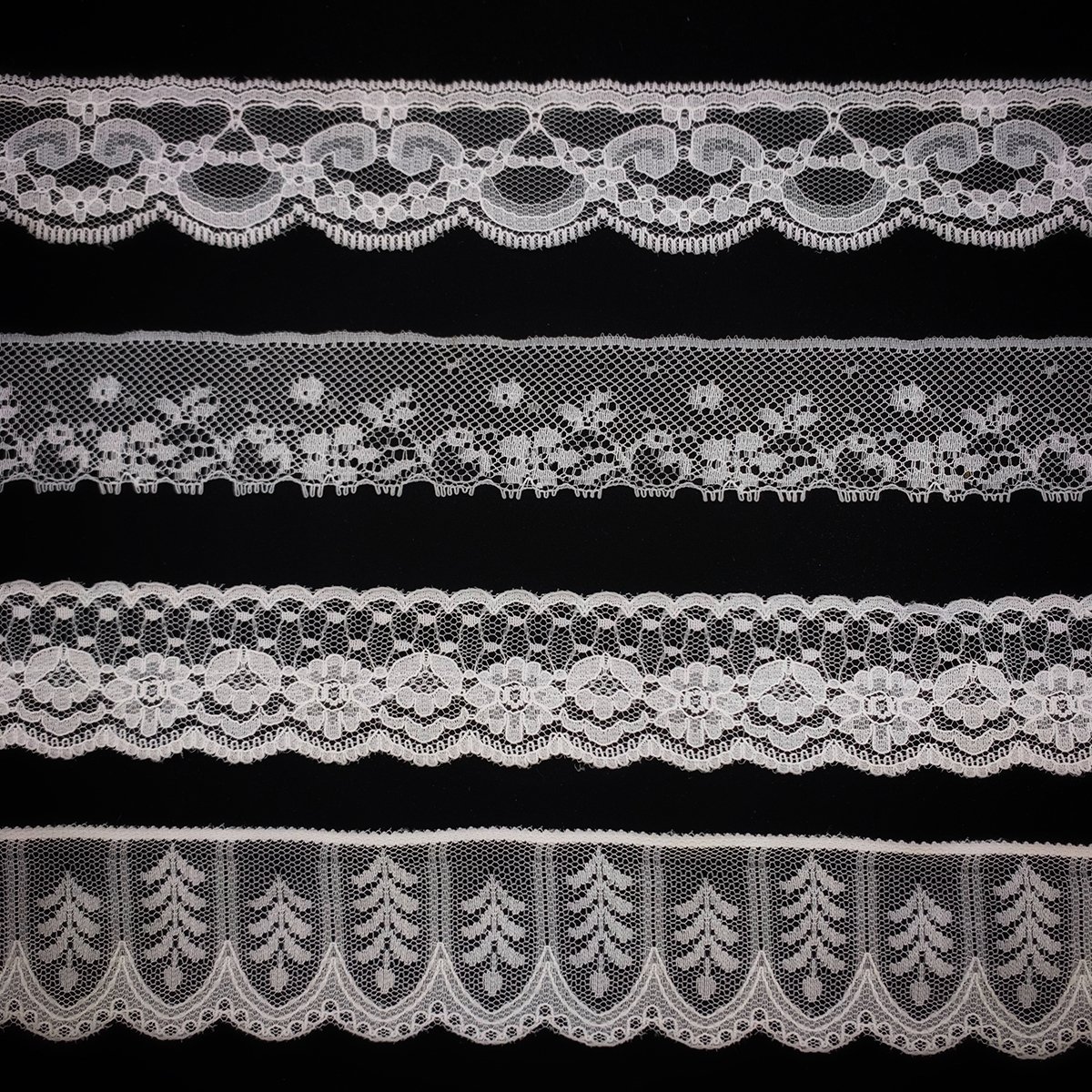 High Quality Factory Non Stretch Mesh Lace Narrow Spandex Nylon Elastic Lace Trim For Dress