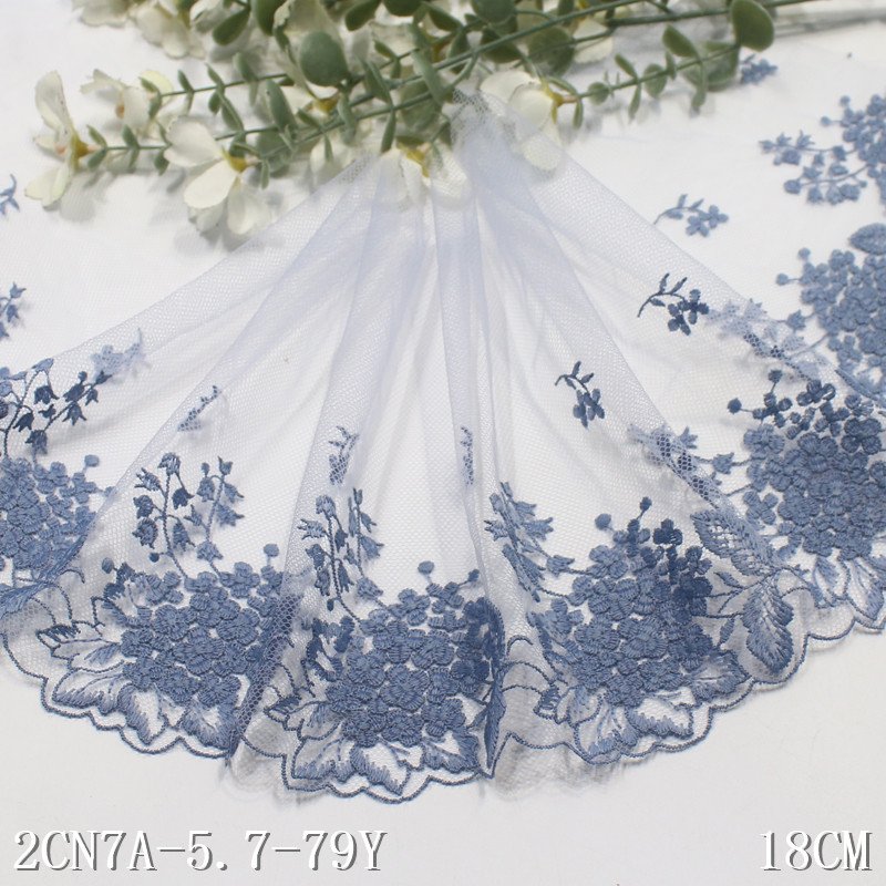 18cm Top Quality Newest red net Embroidered Lace Trim for Ladies' Lingerie fancy floral lace