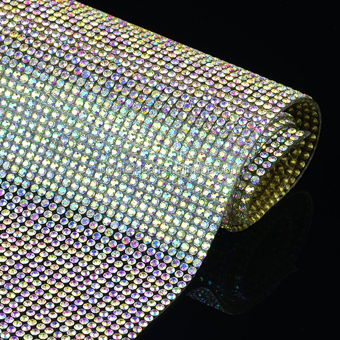 24 rows crystal rhinestone mesh ,rhinestone crystal trimming mesh for decoration