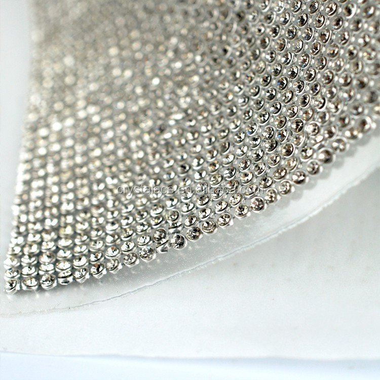 24 rows crystal rhinestone mesh ,rhinestone crystal trimming mesh for decoration