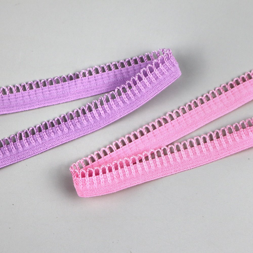 Factory Custom Picot Loop Edge Frilly Underwear Decoration Lace Trim Elastic Band KnittedLingerie Dress Sewing