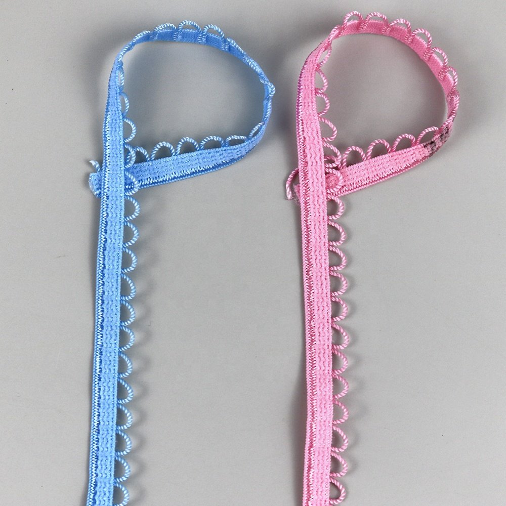 Factory Custom Picot Loop Edge Frilly Underwear Decoration Lace Trim Elastic Band KnittedLingerie Dress Sewing