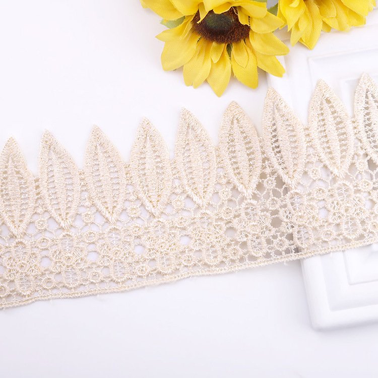 Stock Color Lace Trim 9.5 Cm Guipure Lace Trim For Garment Custom Embroidery Lace Trim