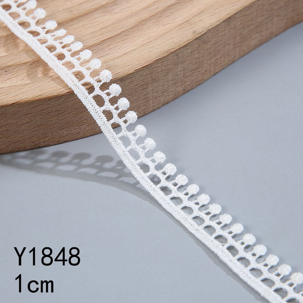 Milk Silk Lace Ribbon Cotton Webbing Water Soluble Embroidery Border Lace Flower Guipure Lace Trim