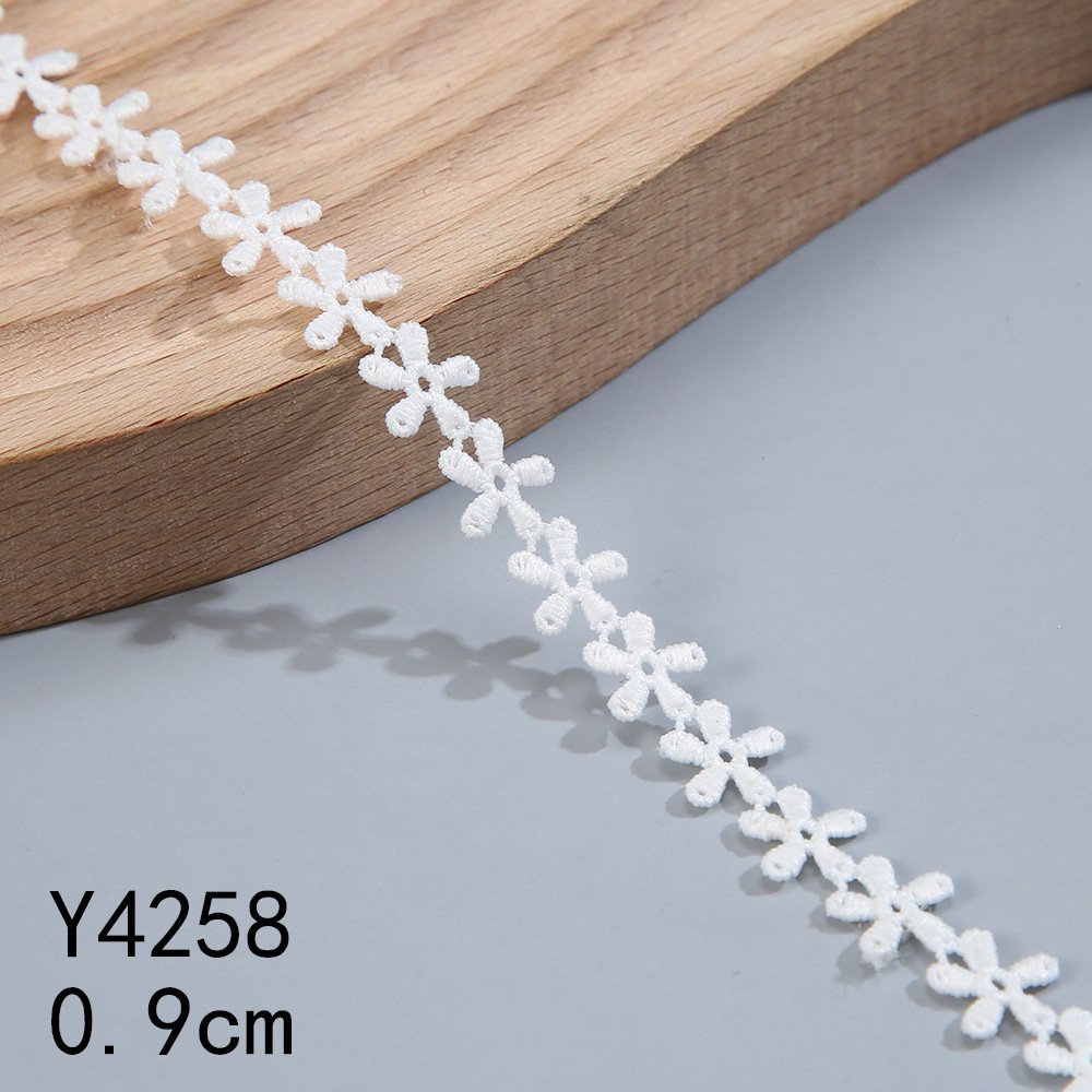 Milk Silk Lace Ribbon Cotton Webbing Water Soluble Embroidery Border Lace Flower Guipure Lace Trim