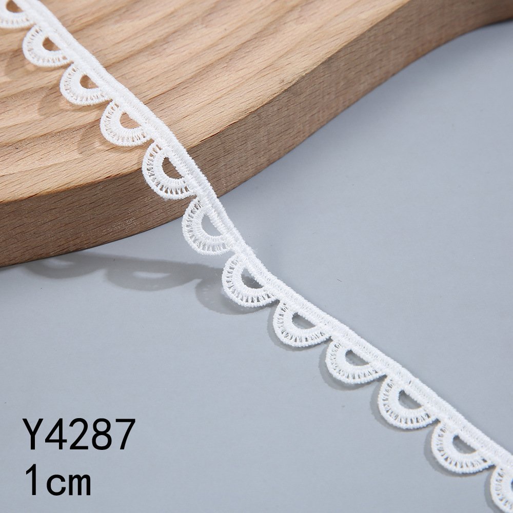 Milk Silk Lace Ribbon Cotton Webbing Water Soluble Embroidery Border Lace Flower Guipure Lace Trim