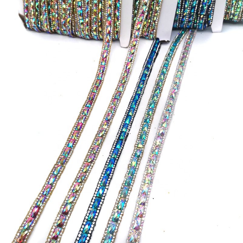 2025 Trinidad Carnival Costume Decoration Accessory Various Colors Iron Iridescence Resin Rhinestone Trimming in Stock