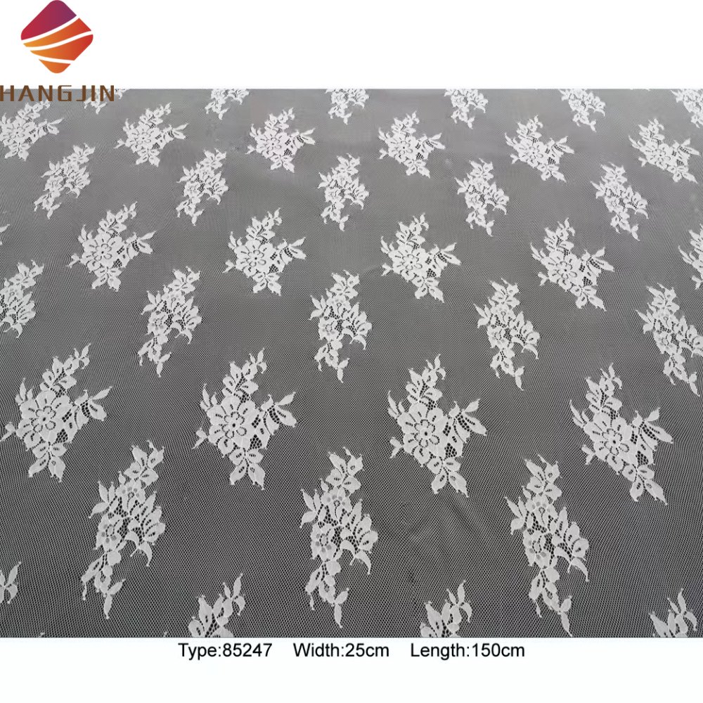 Vintage Style 1.5 Meters French Chantilly Lace Fabric Eyelashes Floral Lace Alencon Lace Fabric Trim For Bridal Gown Wedding