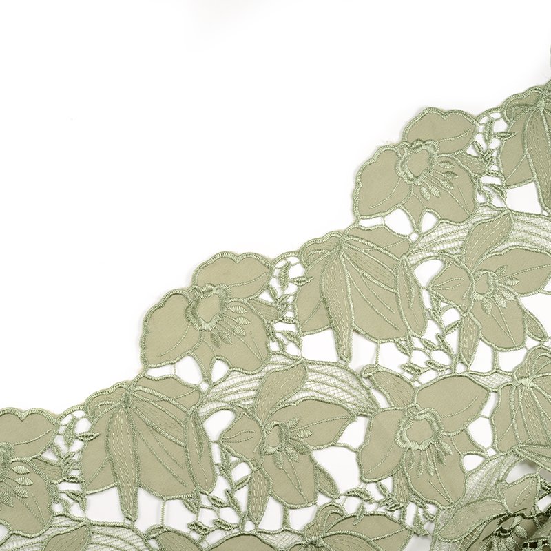 Newest Fashion Guipure Trimming Cotton Lace fabric Trim Embroidery 3D Flower Designs Trim Lace