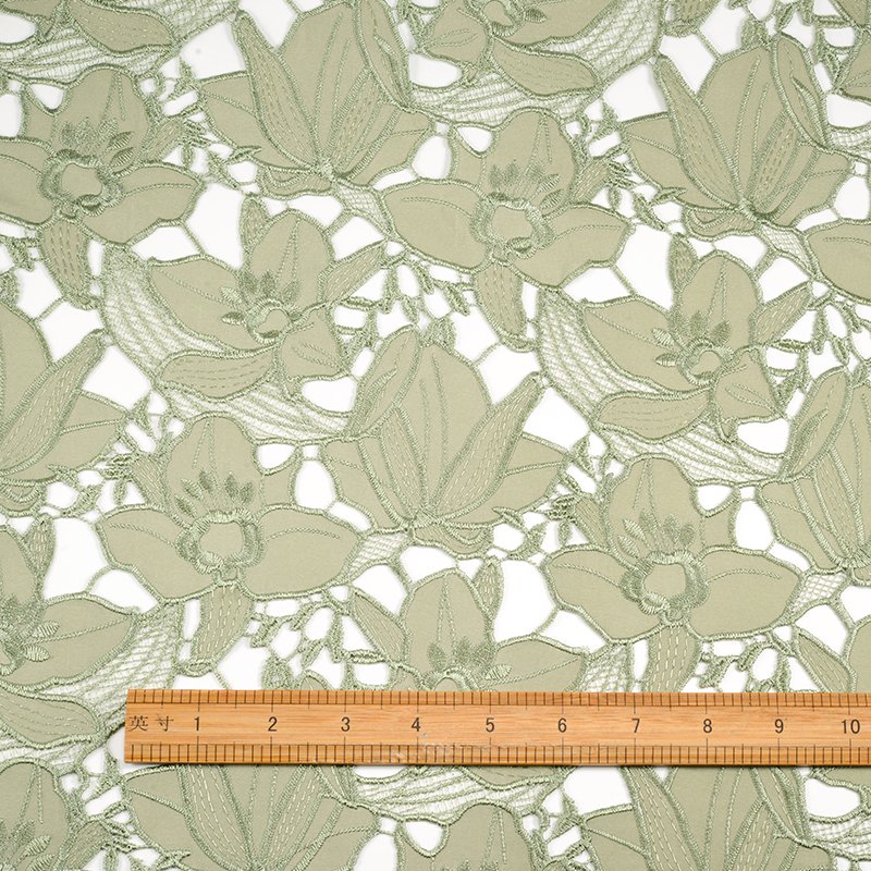 Newest Fashion Guipure Trimming Cotton Lace fabric Trim Embroidery 3D Flower Designs Trim Lace