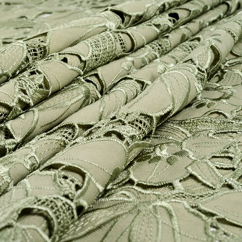 Newest Fashion Guipure Trimming Cotton Lace fabric Trim Embroidery 3D Flower Designs Trim Lace
