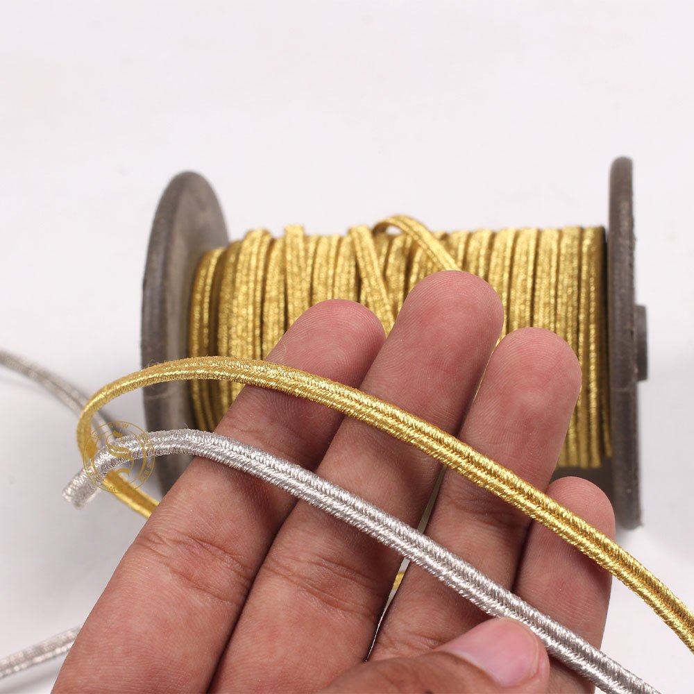 Pakistan Suppliers Bullion wire braids ribbon lace fabric Rope Cord Soutache