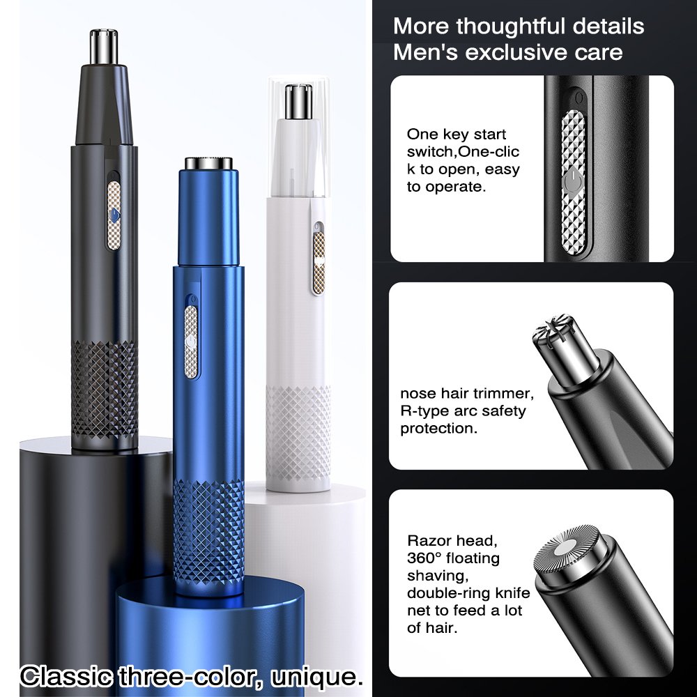 Professional Painless USB Rechargeable Beard Ear Nose Hair Trimmer