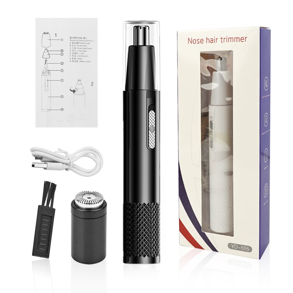 Professional Painless USB Rechargeable Beard Ear Nose Hair Trimmer