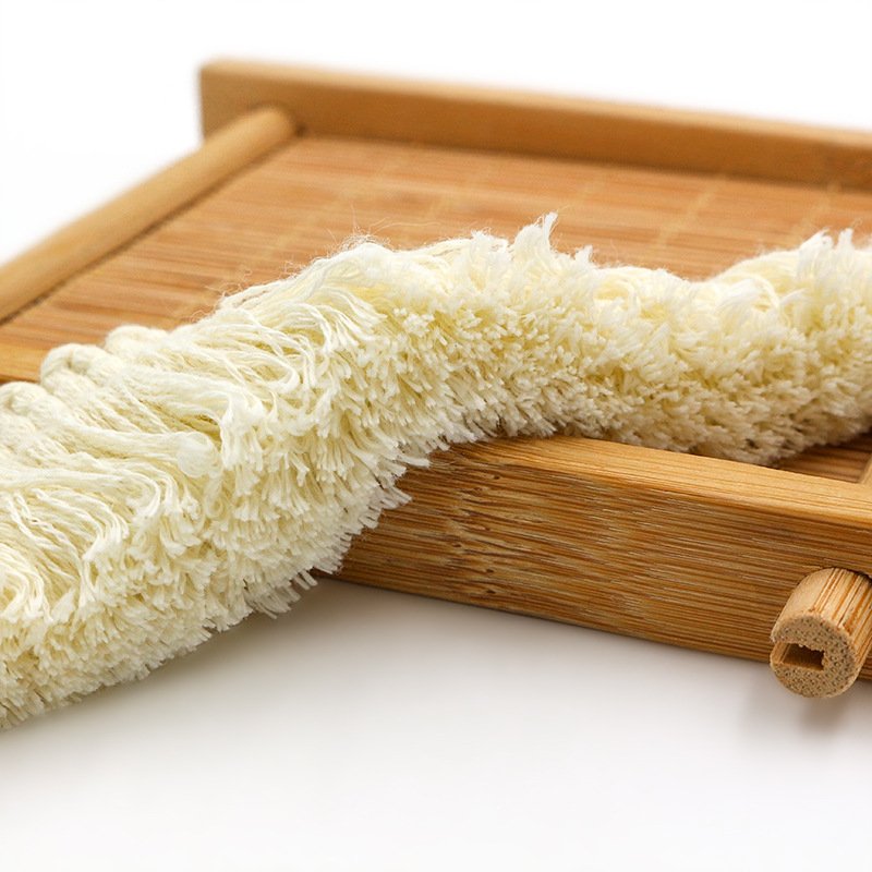 33mm polyester thickened beige tassel cotton fringe tassel lace trim for textiles, carpets flag, curtains, tablecloths, garment