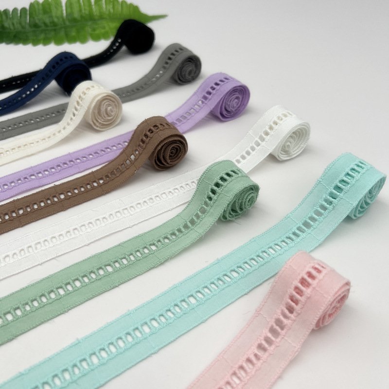Factory Wholesale 2.5 cm Wide Embroidered Cotton Trimming Lace Colorful Stair Pattern Design Lace Trim For DIYIY