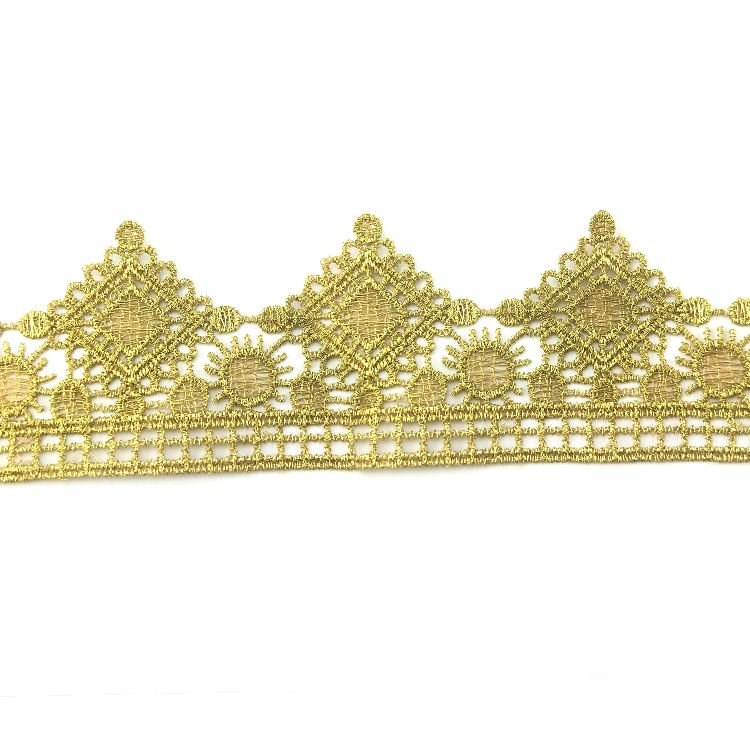 Modern 5.5cm Gold Lace Trim High-Grade Promotional Products Luxury Ribbon for Garment and Underwear Decoration J12