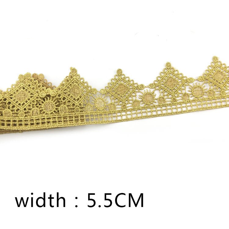 Modern 5.5cm Gold Lace Trim High-Grade Promotional Products Luxury Ribbon for Garment and Underwear Decoration J12
