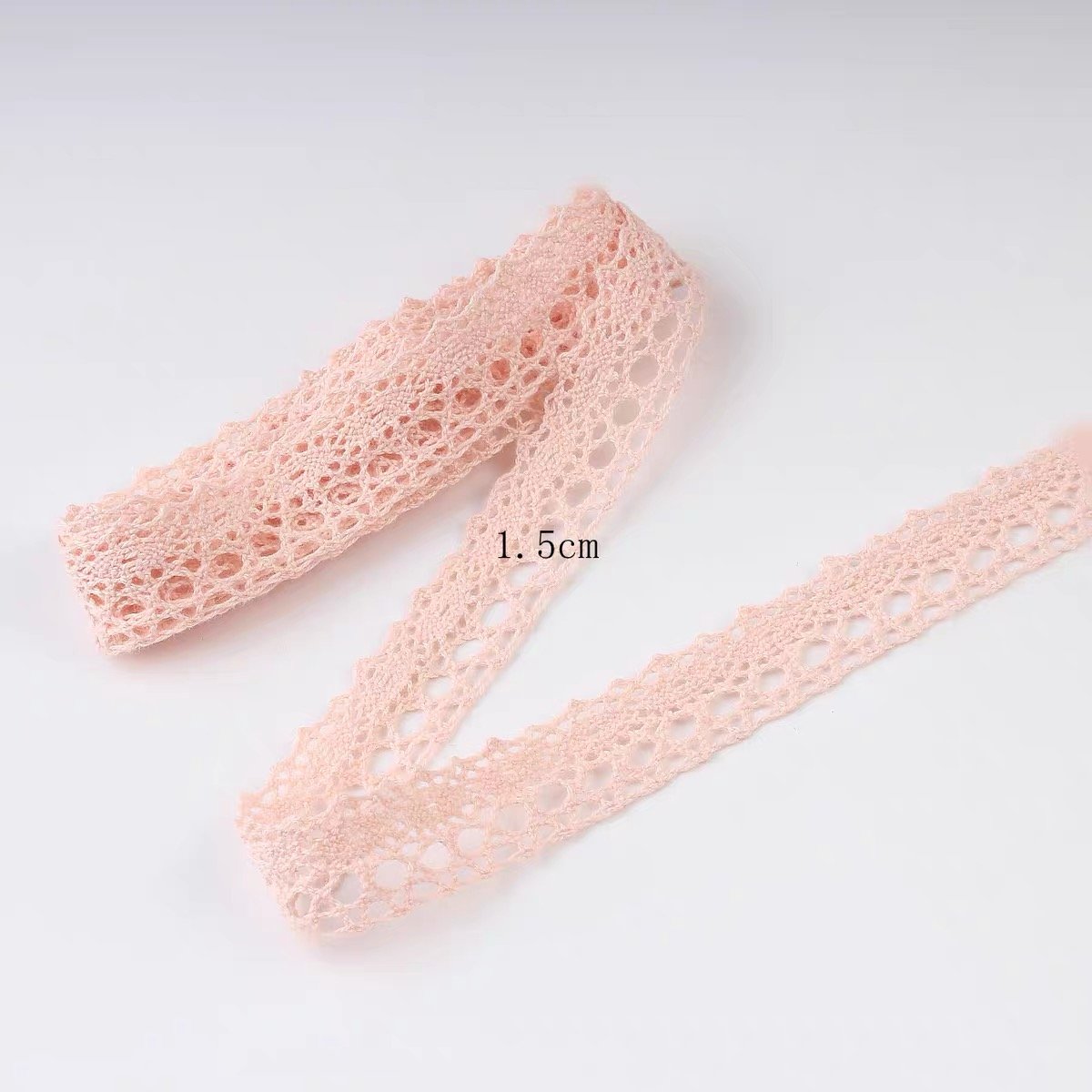 Best-selling wholesale price 1CM cotton custom color budding lace edging clothing trim accessories