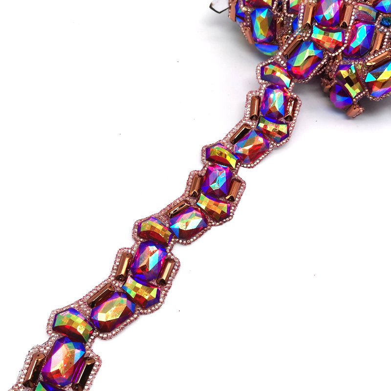 2025 Iron on Resin Rhinestone Appliques Trimming Direct from Factory Sale for Carnival Costumes Samba Shoes and Bags