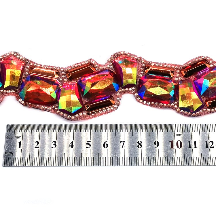 2025 Iron on Resin Rhinestone Appliques Trimming Direct from Factory Sale for Carnival Costumes Samba Shoes and Bags
