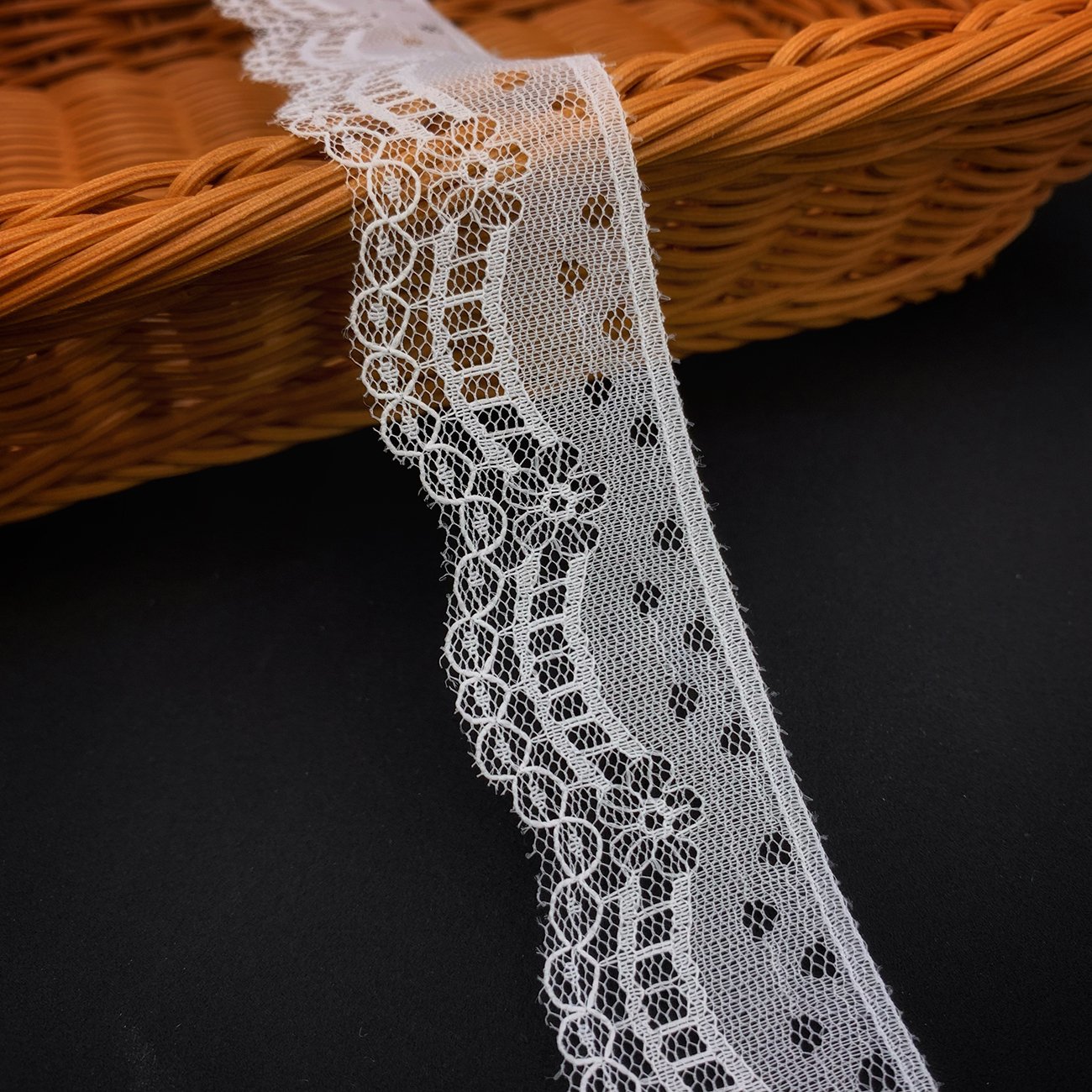 Wholesale Prepare Ready Stock Spandex Tulle Elastic Lace Trim For Underwear