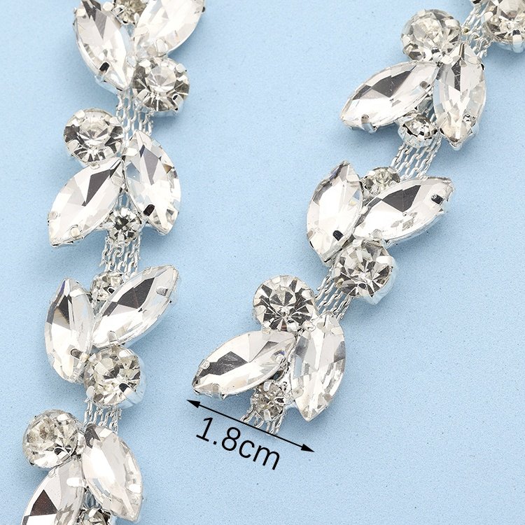 Satisfaction guarantee claw chain garment shoe dress headband fitting accessories rhinestone glass trim