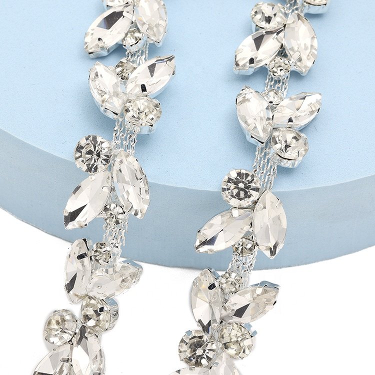 Satisfaction guarantee claw chain garment shoe dress headband fitting accessories rhinestone glass trim