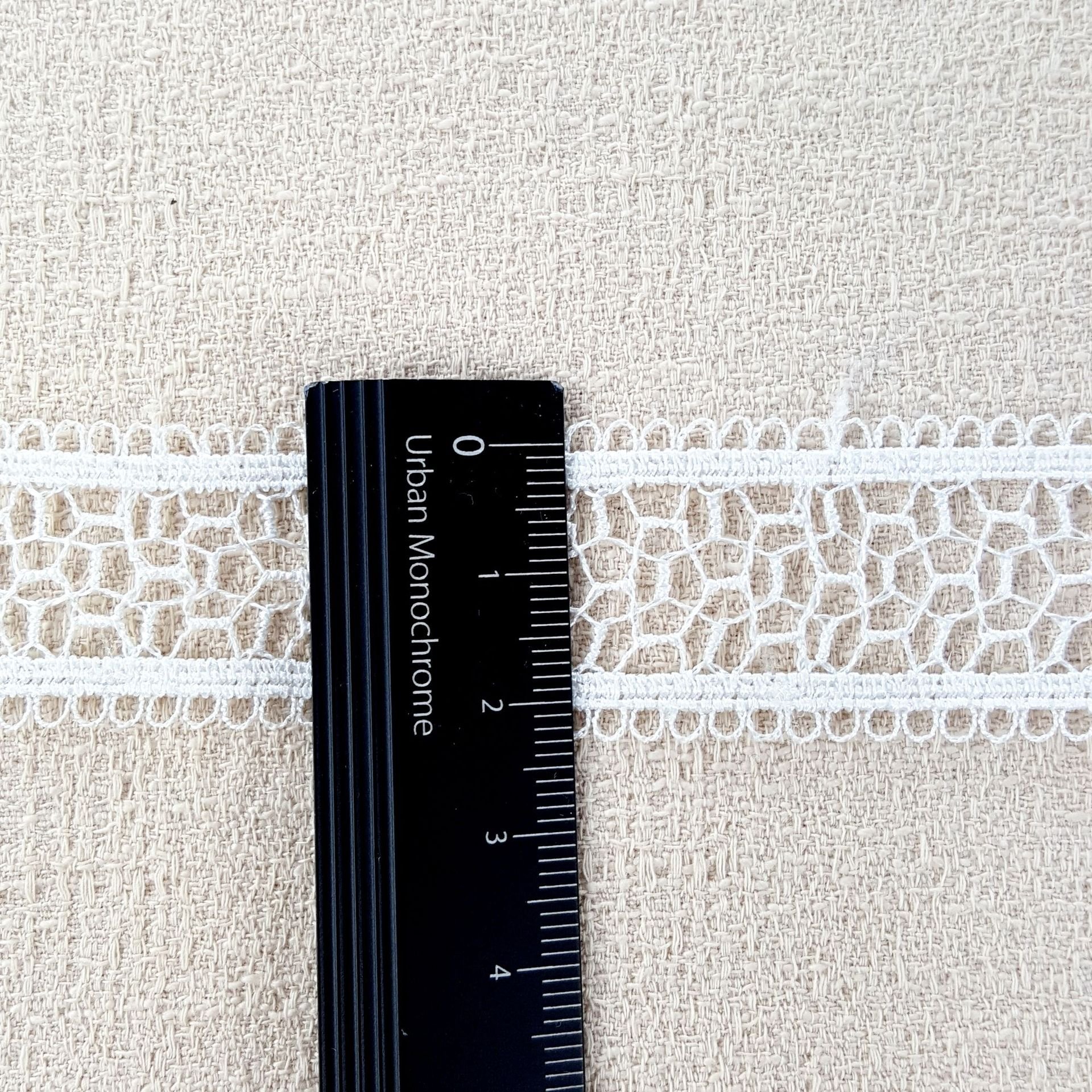 Free samples Hot sales cheap ethnic lace trim Hollow out white embroidery geometric pattern macrame embroidery lace trim