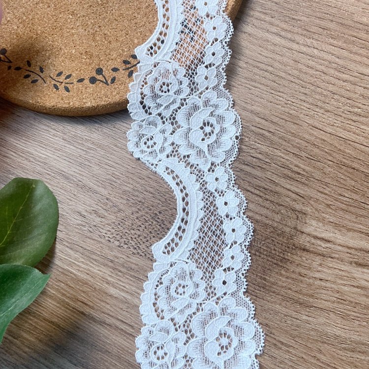 Zeal Custom Fashion 6.5cm Narrow Small French Lace Trim Wedding Dress Underwear Other Accessories Decorative Stretch Lace Trim