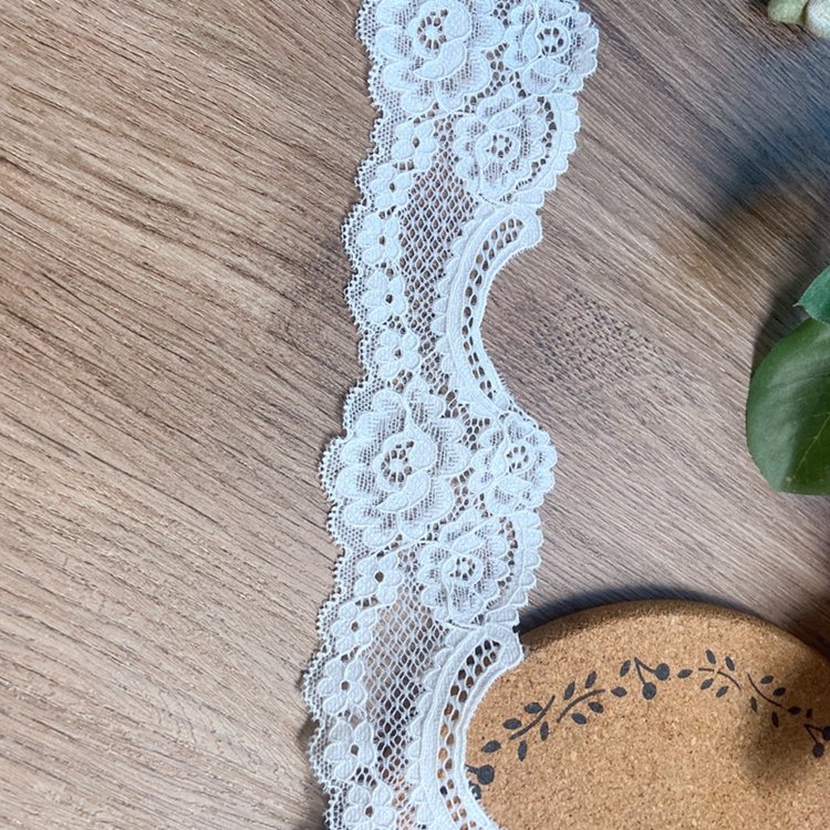 Zeal Custom Fashion 6.5cm Narrow Small French Lace Trim Wedding Dress Underwear Other Accessories Decorative Stretch Lace Trim