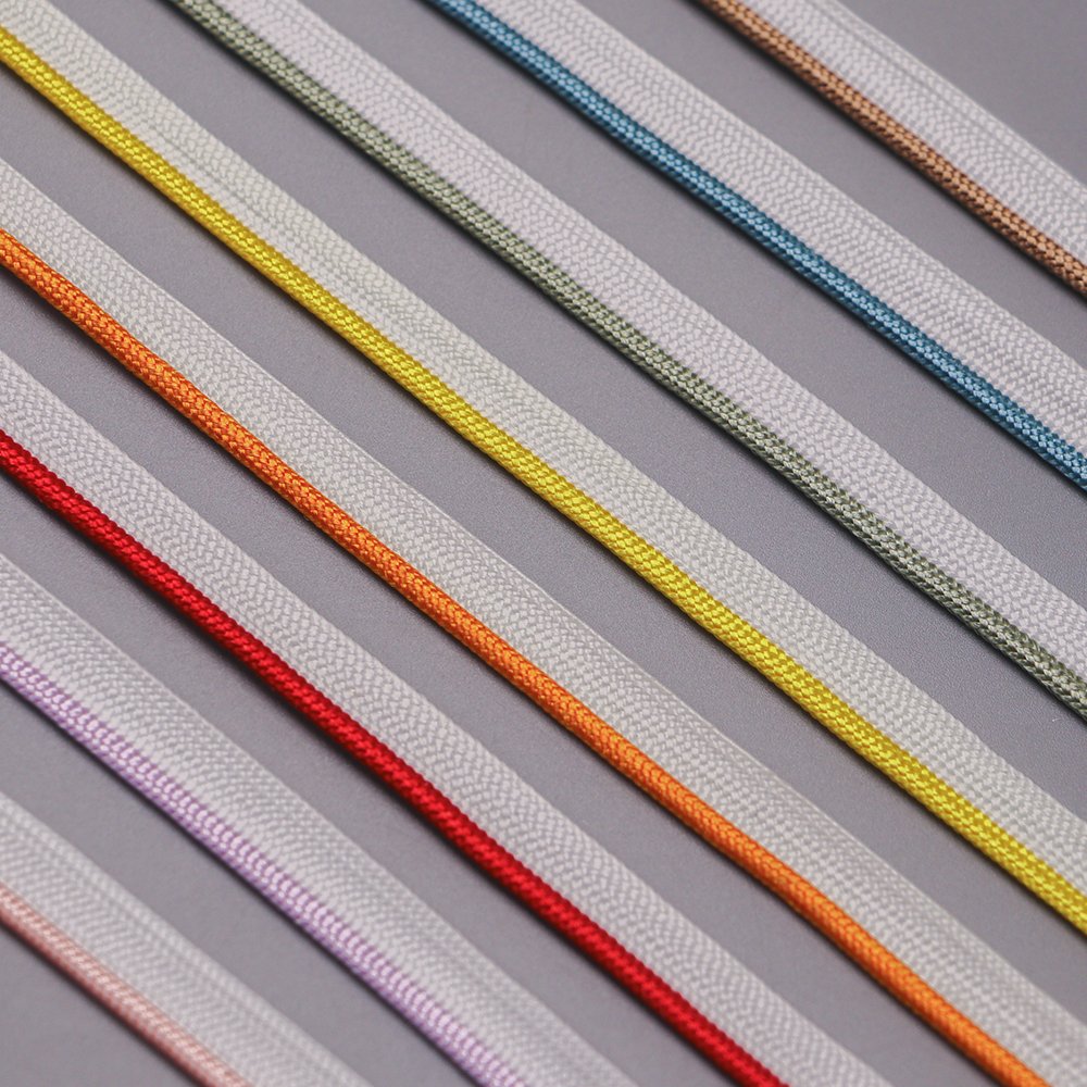 Top quality cord trim different color custom engraved logo flange bias piping tape cord for clothing