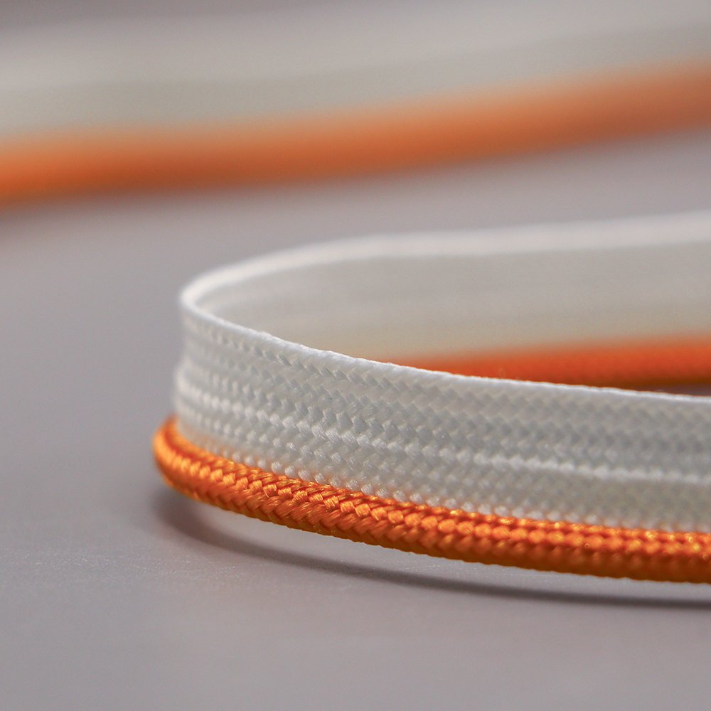 Top quality cord trim different color custom engraved logo flange bias piping tape cord for clothing