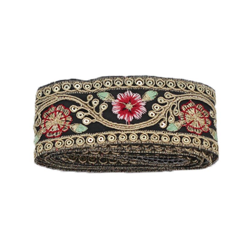 Multicolor Florist Embroidery Ribbon Lace Trim Ethnic Sew Accessory Ribbon